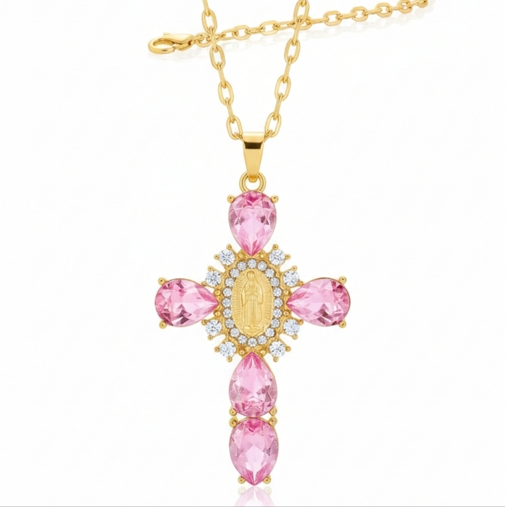 🆕️ 18K Gold Plated Cross Pendant Necklace